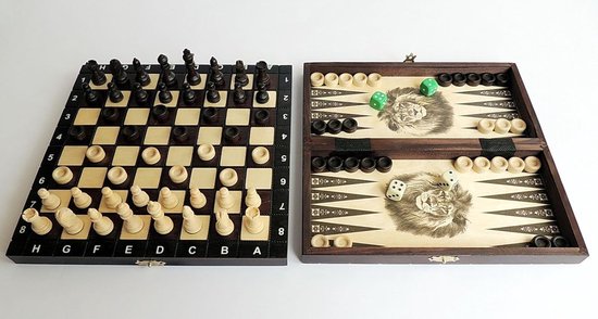 Luxe houten schaakset Backgammon | Snel thuisbezorgd