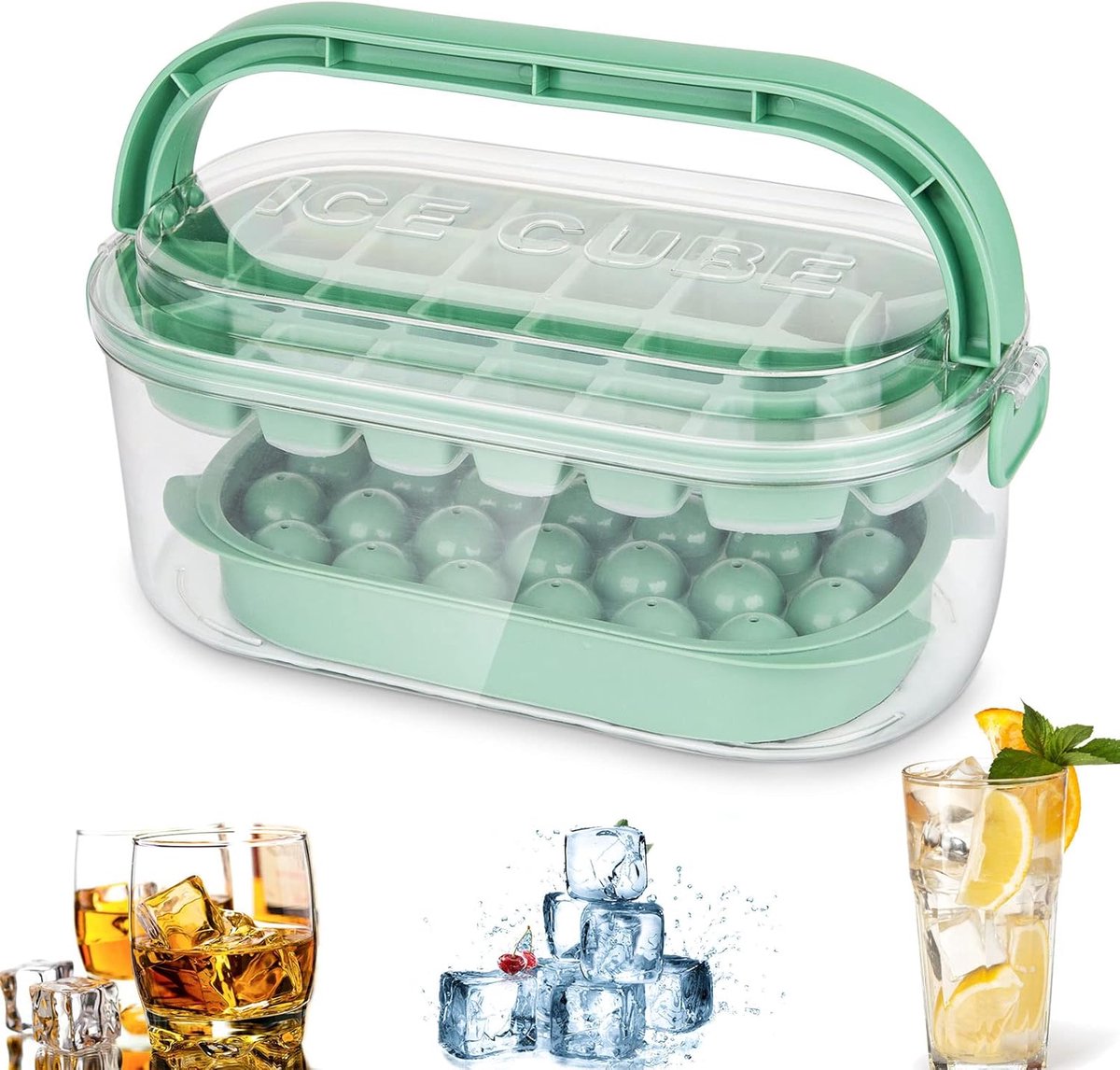 IJsschep met Deksel - Handige Cocktailtool - Set van 3