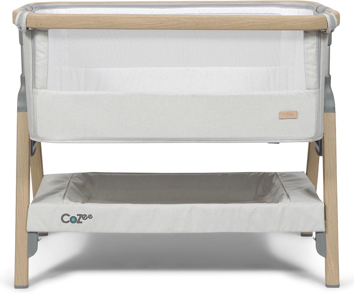 Tutti Bambini Cozee Bedside Wieg – 80×51 cm. – Oak/Silver