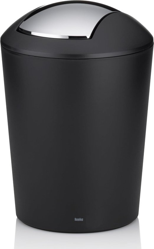 DELTA PRULLENBAK - MET SWING DEKSEL - 25 L - ANTRACIET/ZWART