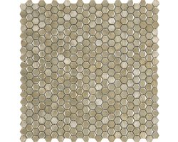Colonial Gravity L Antic hexagon gold 10mm op matje 300x300x4mm verkoop per stuk 0.09M2