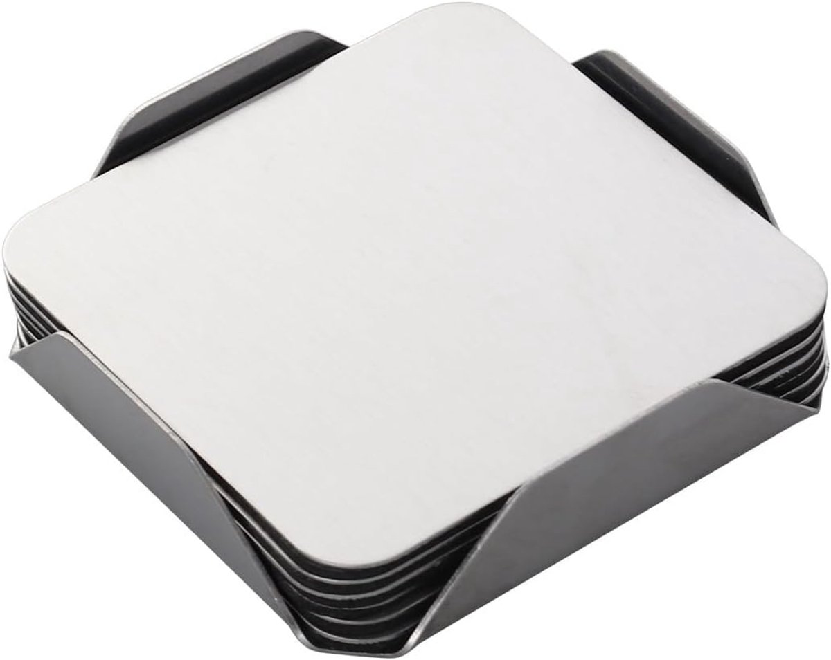 Placemats Staal - Antislip - 6 Stuks - Roestvrij Staal