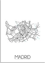 DesignClaud Madrid Plattegrond poster B2 poster (50x70cm)