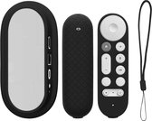 Bol.com Beschermcase voor afstandsbediening en streamingapparaat - Compatibel met Google TV Streamer 4K - Silicone zwart aanbieding