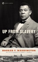 Boekcover met een portret van Booker T. Washington in pak, met de titel "UP FROM SLAVERY".