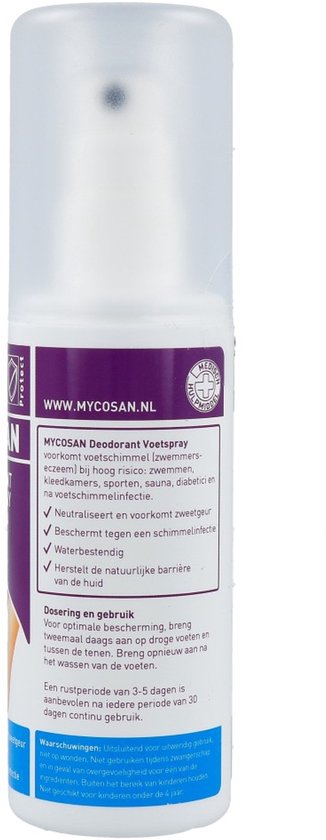 Mycosan Voetspray Anti Schimmel Deodorant - 80 ml