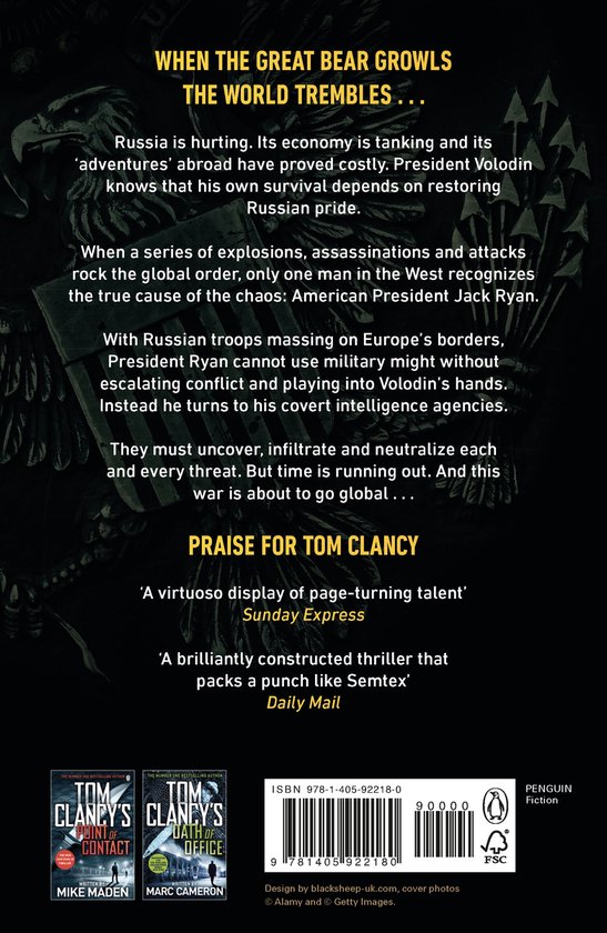 Boek "When the Great Bear Growls The World Trembles" met citaten van "Praise for Tom Clancy"
