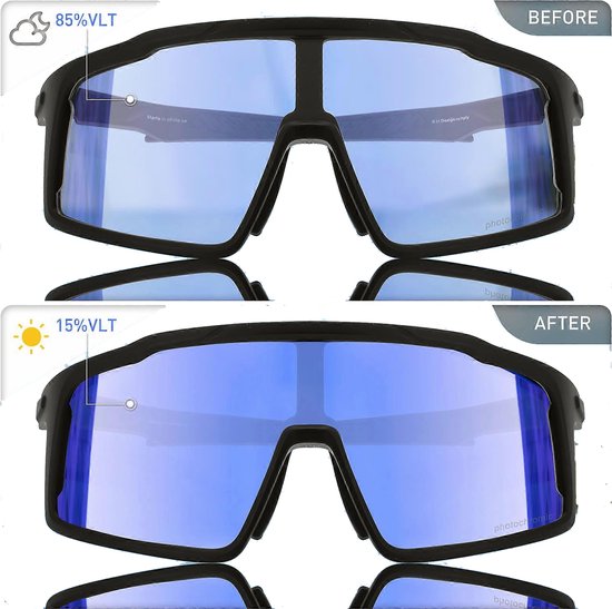 Lunettes de cyclisme photochromiques verres photochromiques