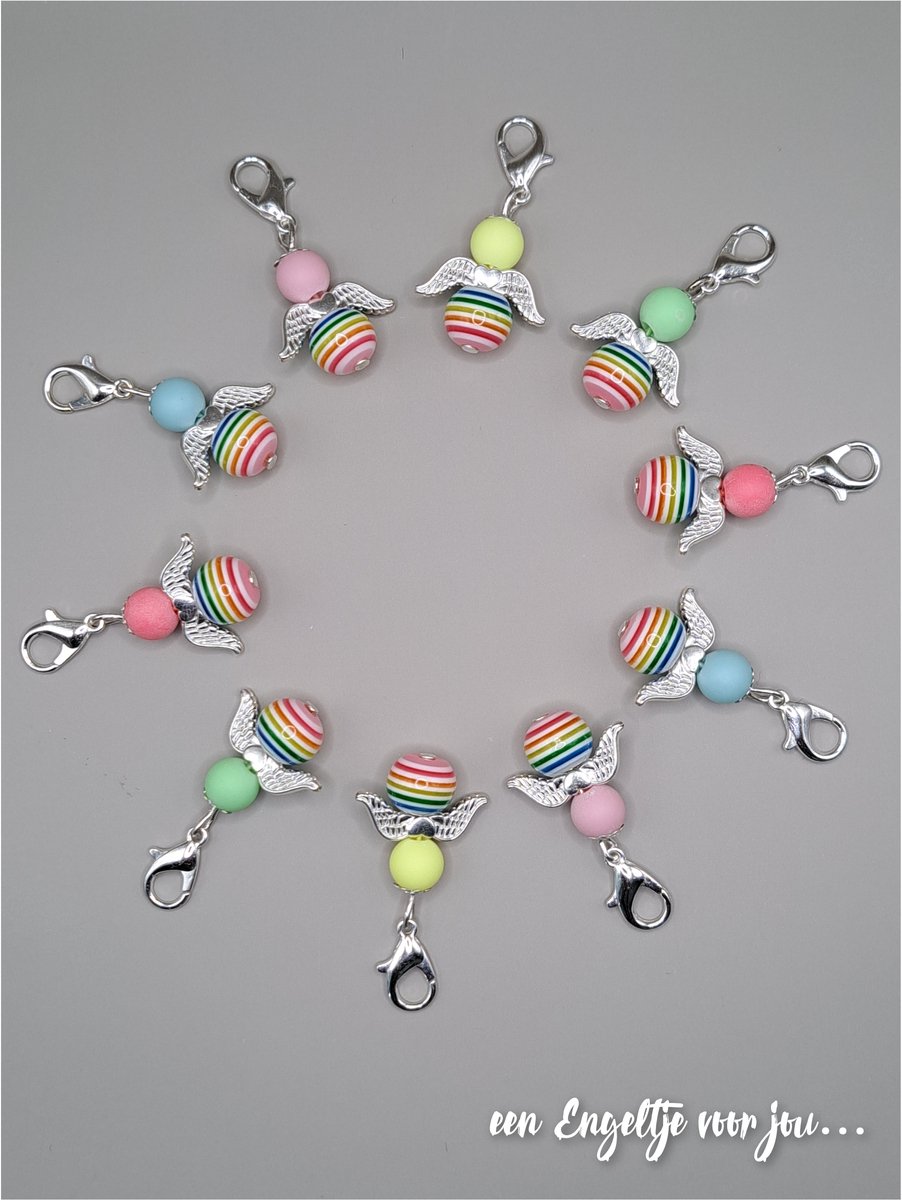 Geluksengel - Regenboog Engeltje - een Engeltje voor jou - Tashanger - Beschermengel - Geluksengeltjes - Regenboog - Beschermengeltje - Guardian Angel - Gelukspoppetje