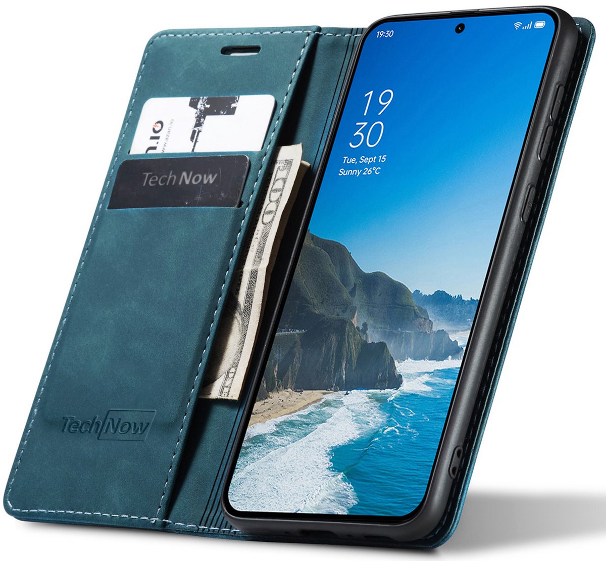 Hoesje geschikt voor OnePlus 13R - Book Case Leer Slimline Blauw
