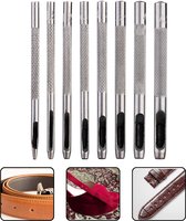 Hoge kwaliteit 2.45mm-4.0mm Franse stijl lederen craft prikken ijzers stiksels veter punch beitel tool door Jayme - België