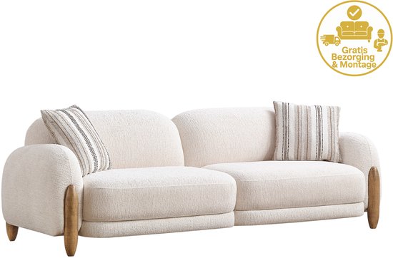 Lina® - Canapé Fabio - Canapé scandinave 2 places - Tissu lin