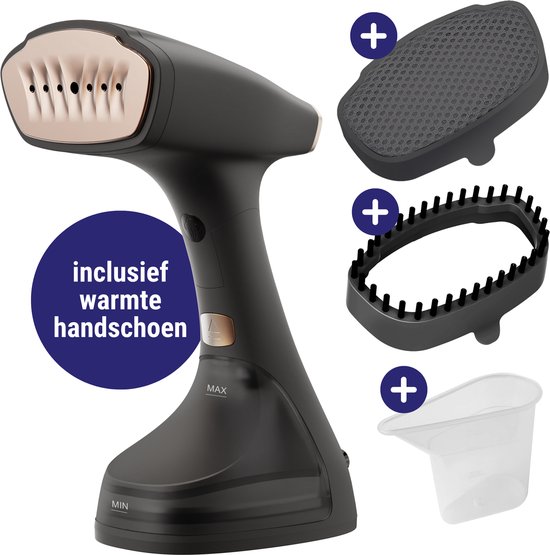 Falista® - Kledingstomer - Stoomapparaat Kleding- Handstomer voor Kleding en Meubilair - Opvouwbaar Design - Steamer - snel warm - lange snoer - inclusief warmtebestendige handschoen - 1800W