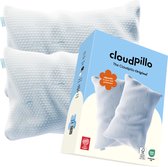 Cloudpillo Hoofdkussen 2 Pack - Original - 30 Nachten Proefslapen - Memory Foam - Afstelbaar Design - Geschikt voor rug-, zij- en buikslapers - Traagschuim - Vermindert Nekklachten