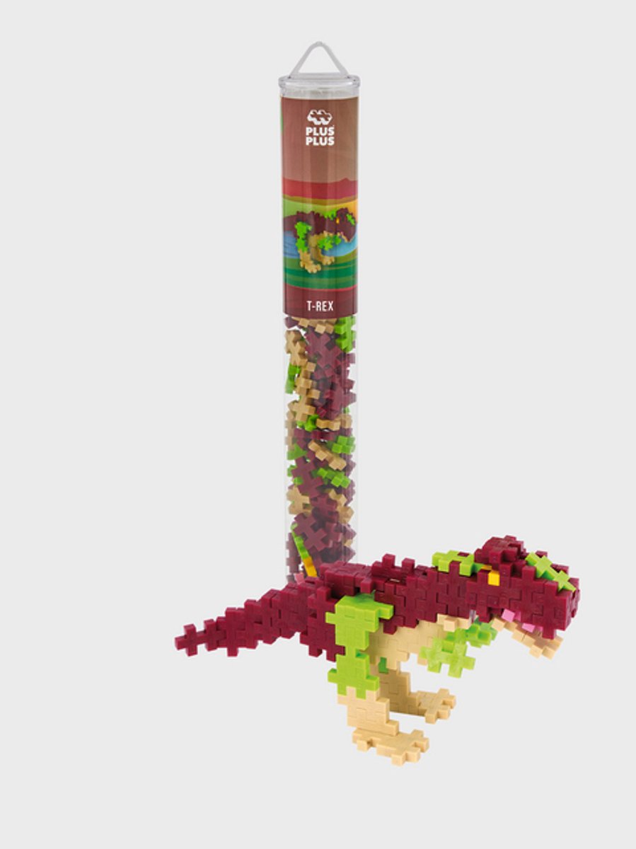 Plus-Plus Tube T-Rex Dinosaurus 100 delige bouwset - 4200 - Bouwspeelgoed - Constructiespeelgoed - Set met bouwstenen - Vanaf 5 jaar — afbeelding 10