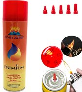 SMH LINE® Universeel Aansteker Gas - Gasvulling butaan - 12x 300ML