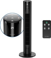 Erikssøn Torenventilator - Silent Comfort Series - 55W En 39dB - 106cm - Staande Ventilator met Afstandsbediening - Timer - 3 snelheidsstanden - Tower Fan - Zwart