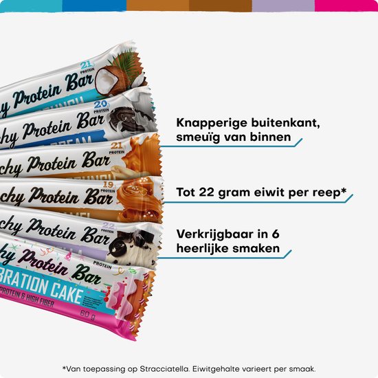 XXL Nutrition - Crunchy Protein Bar - 21 gram Eiwit - Eiwitreep, Proteine Repen, Fitness Snack - Diverse Smaken - 12 Pack - Peanut Butter Crunch van XXL Nutrition — afbeelding 2
