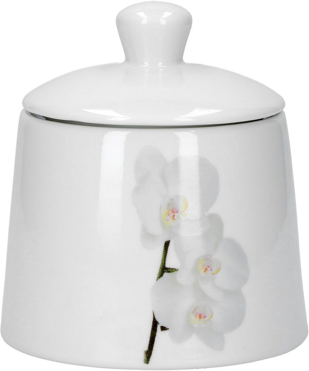 Suikerpotje Vanda witte orchidee 28cl