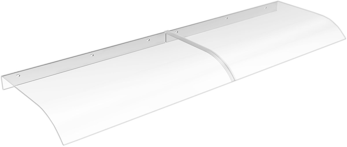 Aufun Transparante voordeurluifel - 160 x 50 cm - van 3,5 mm dik transparant PET - geschikt voor garage, balkon, raam, huis