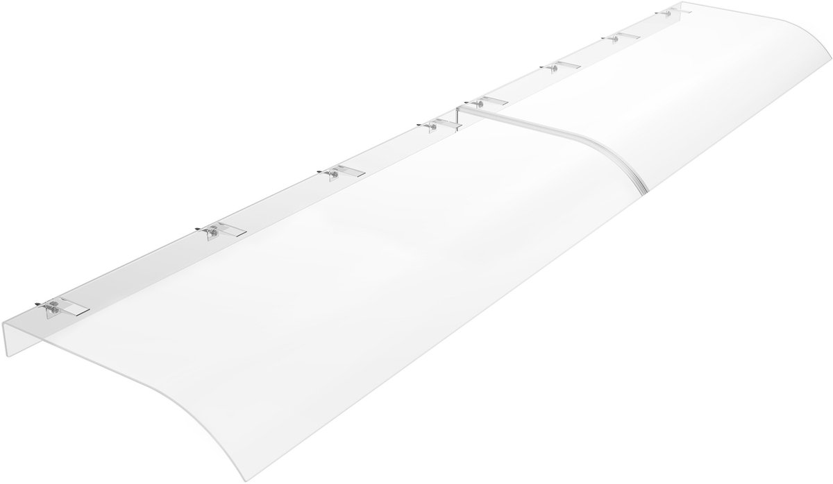 Aufun transparante voordeurluifel – 240 x 50 cm – 3,5 mm PET – voor garage, balkon, raam en huis