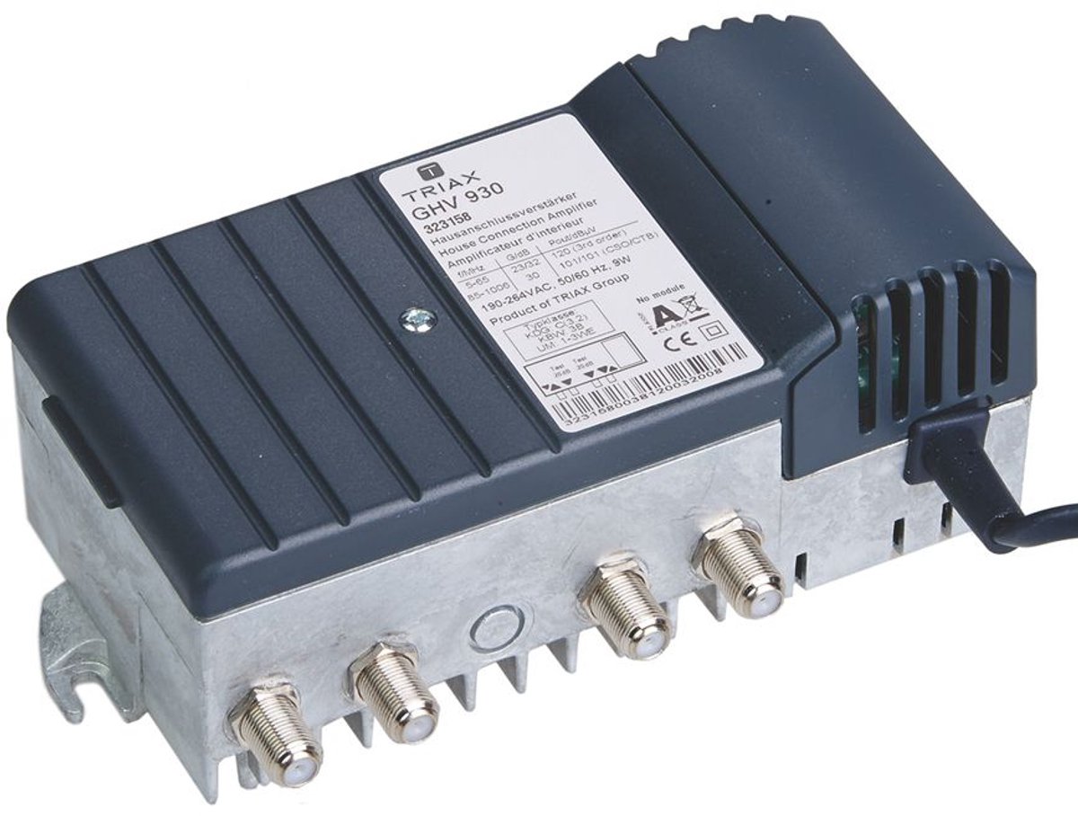 Triax Versterker Ghv930 - Kabeltelevisie versterker - 30dB versterking - Geschikt voor Ziggo / Delta / Caiway