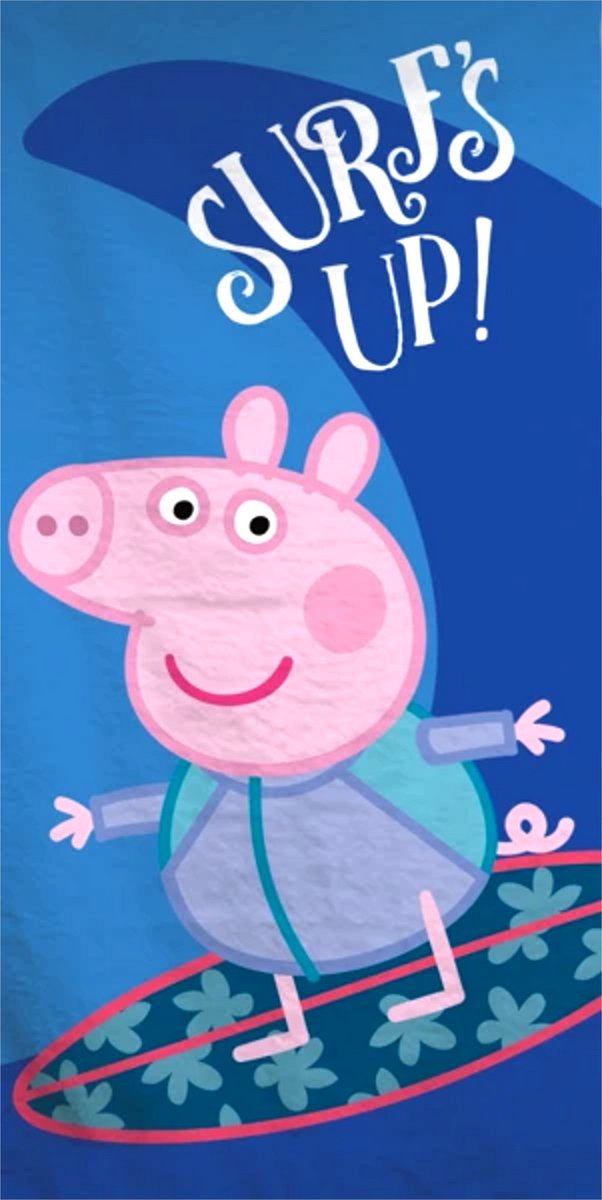 Peppa Pig Surf badhanddoek, strandhanddoek 70x140cm