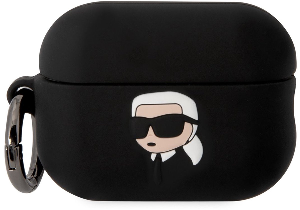 Karl - Lagerfeld - KLAP2RUNIKK AirPods Pro - 2 - cover - zwart/zwart - Siliconen - Karl - Head - 3D
