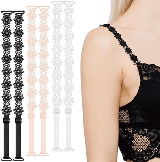 YARBAR 3 paar beha-bandjes voor dames, vervangende elastische beha, schouderbanden, antislip lingeriebandjes, Zwart, Wit, Beige, 12mm Width Band YARBAR 3 paar beha-bandjes voor dames, vervangende elastische beha, schouderbanden, antislip lingeriebandjes, Zwart, Wit, Beige, 12mm Width Band