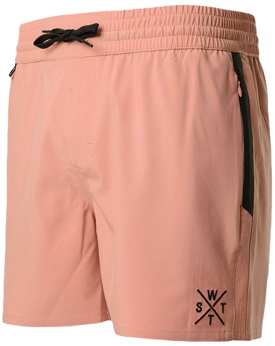 Short de bain zippé WATTS pour homme avec mini logo orange
