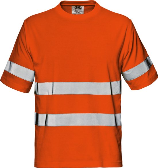 T-shirt de travail réfléchissant Hi visibilité à manches courtes SIR SAFETY LIGHT MISTRAL HOMME Oranje - Respirant - 150 g/m² - Bande réfléchissante
