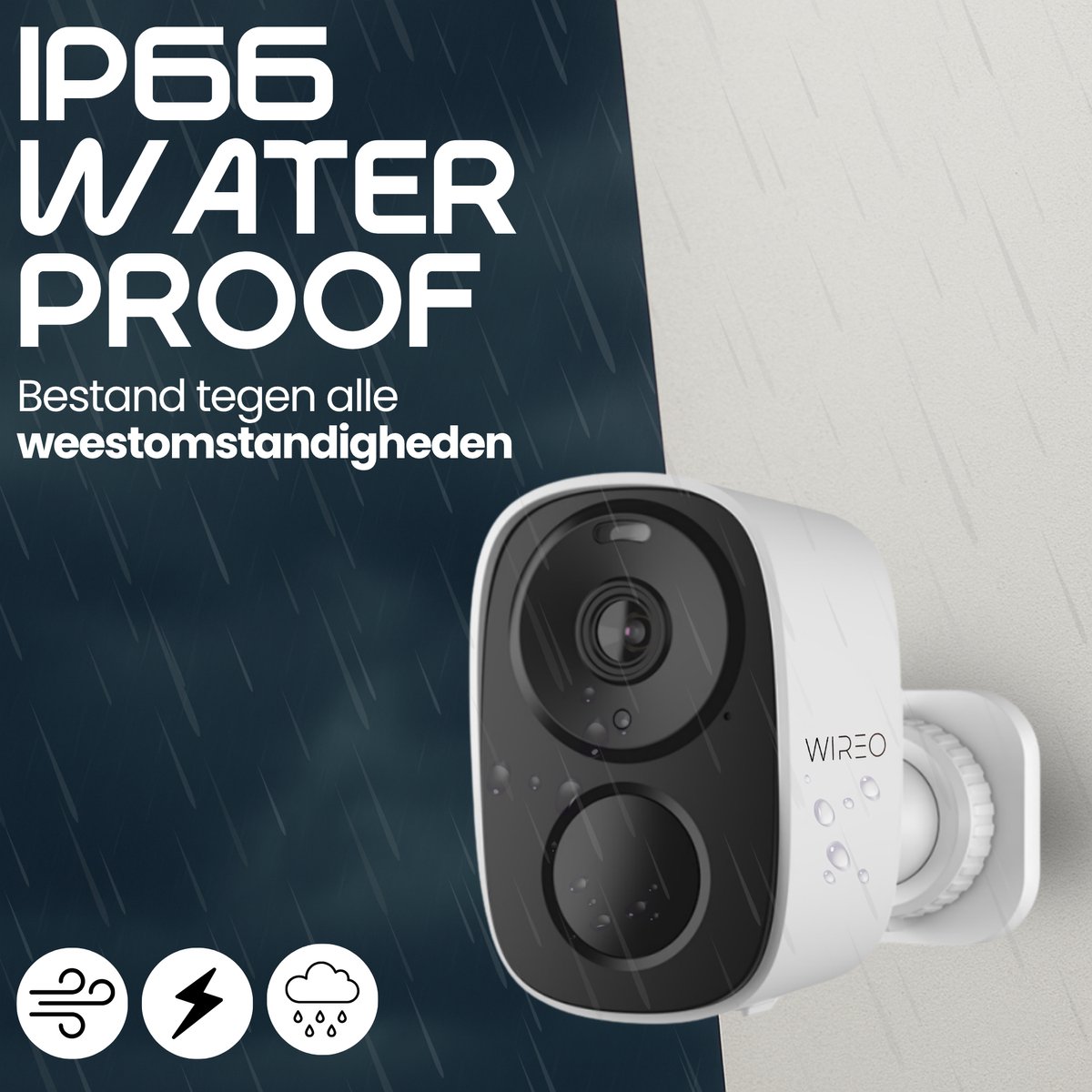 WiREO SecureView™ Draadloze Beveiligingscamera met Nachtzicht - afbeelding 3