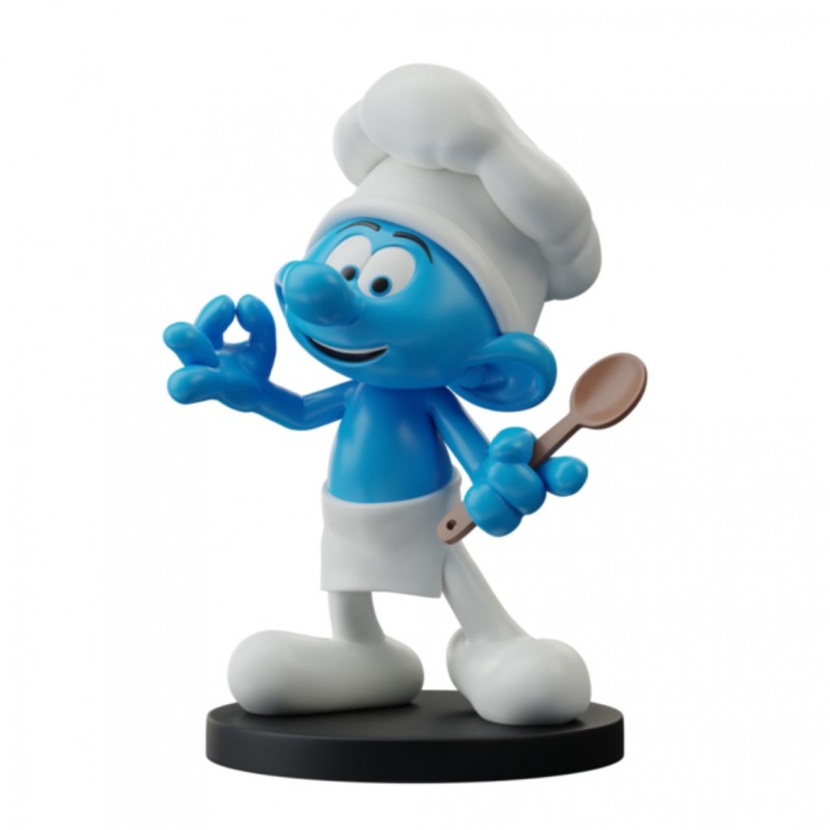 Smulsmurf - De kok - Verzamelbeeldje - 11 cm - Kunsthars - Blue Resin
