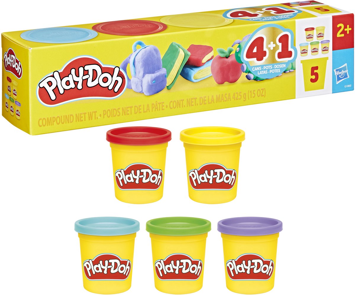 Play-Doh klei, 5 potjes van 85 gram