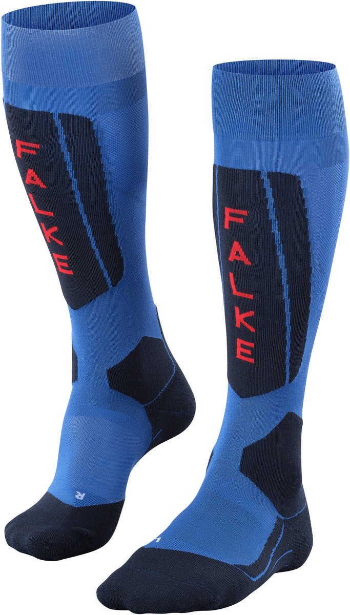 FALKE SK5 warm dun wol functioneel materiaal skisokken heren Blauw