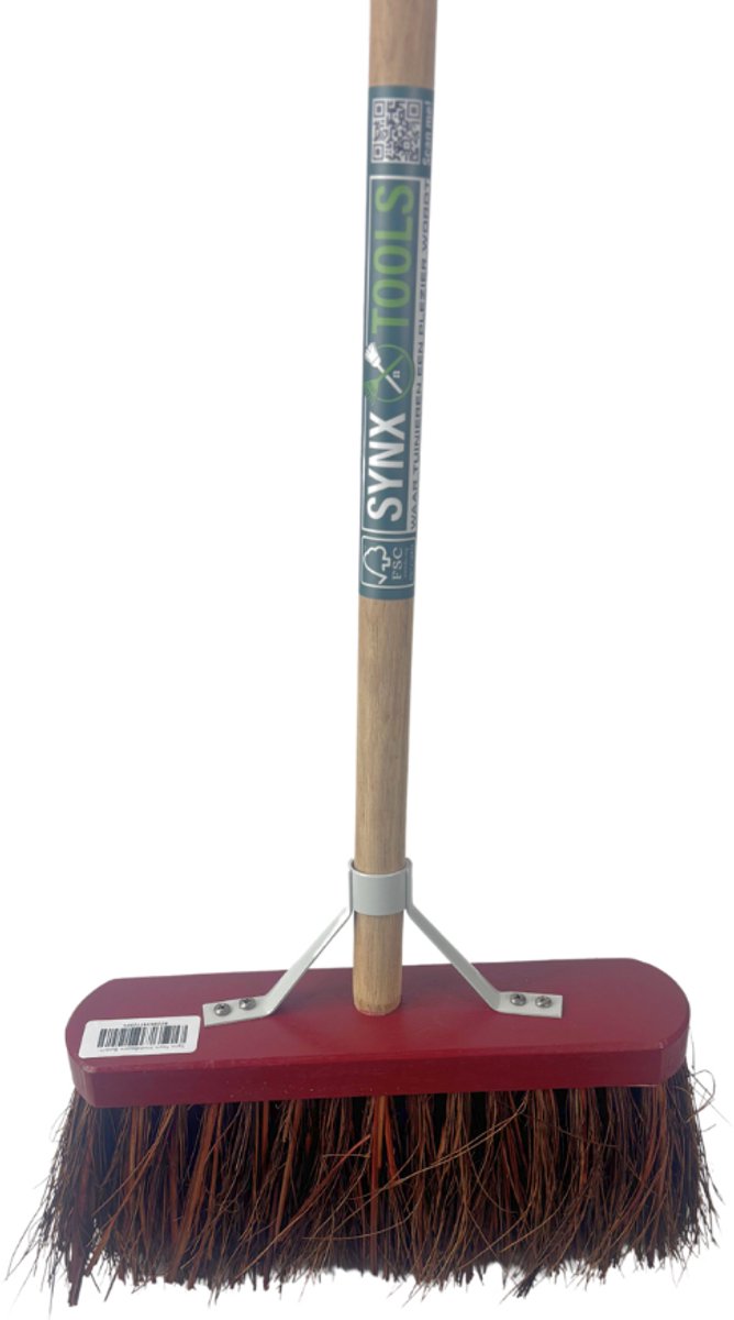 Synx Tools StadsBezem Bassin - 30 cm - Rode kap - Straatbezem - Buitenbezem / Veger - Schoonmaakartikel - Zonder steel van Synx Tools — afbeelding 3