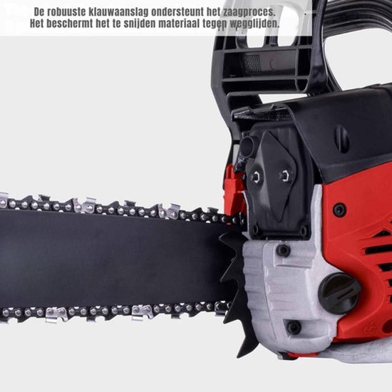 Professionele Kettingzaag – Benzine - Mcculloch – Automatisch Smeersysteem – 22 M/S Snijsnelheid – 2313W – Rood — afbeelding 2