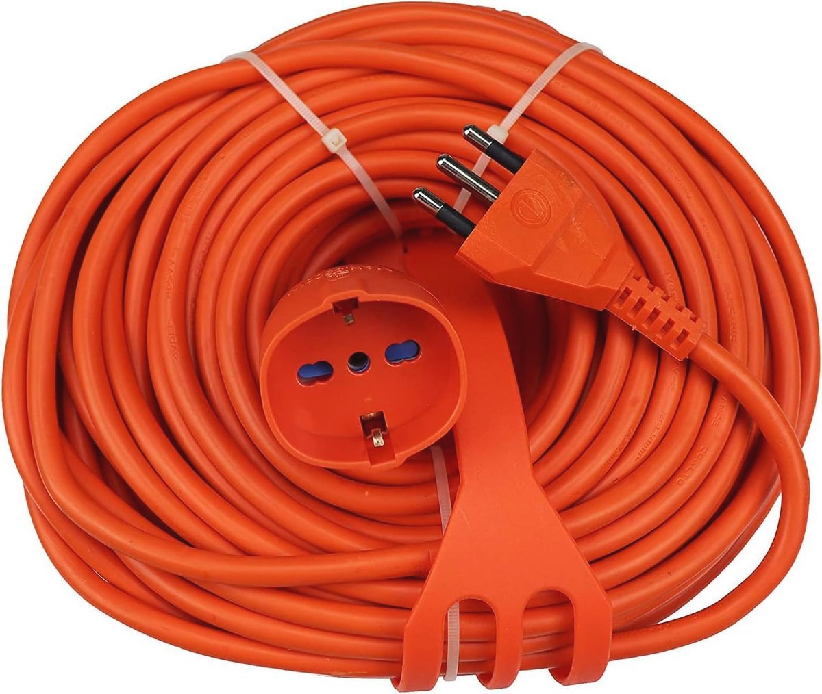 Verlengkabel 3 x 1,5 mm² met Italiaanse stekker en Schuko-stopcontact - 10 meter