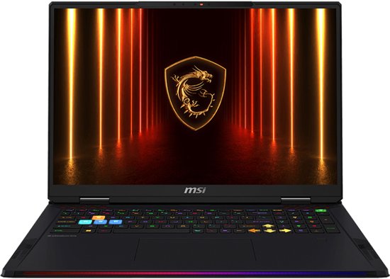 MSI Raider A18 HX A9WJG-014NL - Laptop - 18" - 3840 x 240 @ 120 Hz - AMD Ryzen 9 9955HX3D - 64 GB DDR5 - 2 TB SSD - NVIDIA GeForce RTX 5090 - Wi-Fi 7 - Windows 11 Home - Qwerty - Zwart
