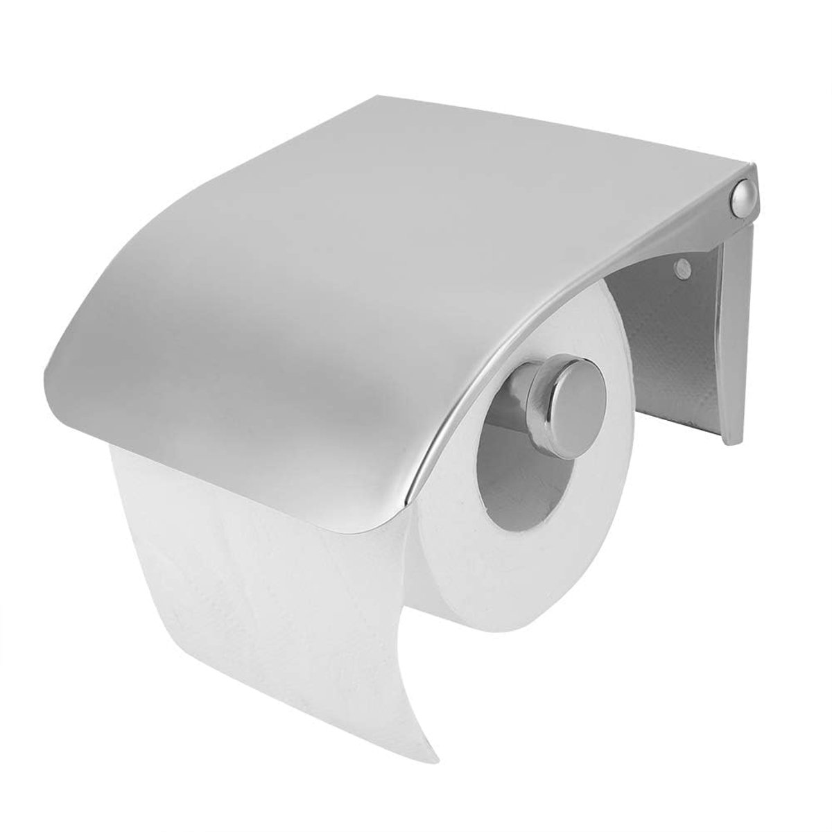 Ibenzoa® Stijlvolle Wandgemonteerde Toiletrolhouder met Deksel en Opbergrek voor Badkamer