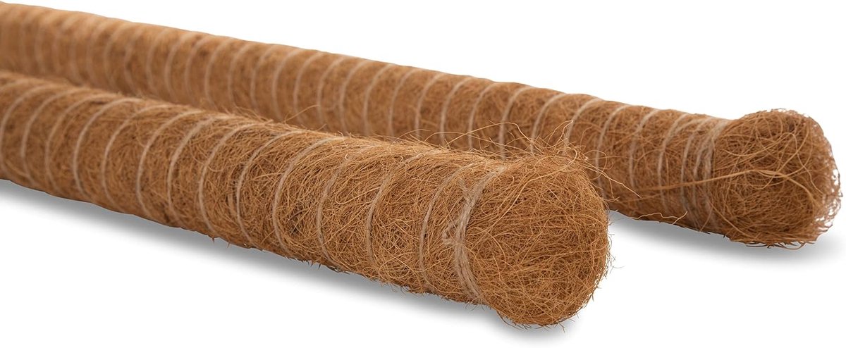 Plantenstok kokos 80+110 cm I Ø 45mm I uitschuifbaar I natuurlijke kokosvezel I plantenhouder I trellisstok I mosstok kokosstok