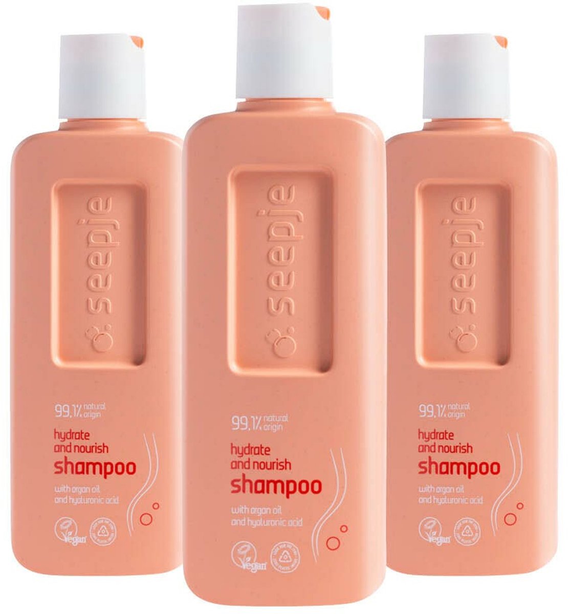 Seepje Hydrate & Nourish Shampoo - 3 x 300 ml - Voordeelverpakking