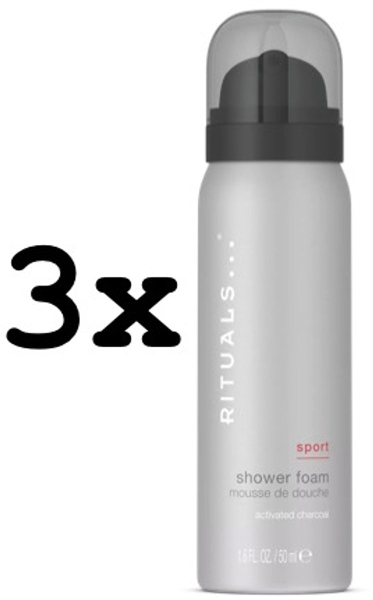 Rituals - 3 x Sport Travel Shower Foam 50 ml x 3= 150 ml - mini doucheschuim 50 ml x 3 = 150 ml