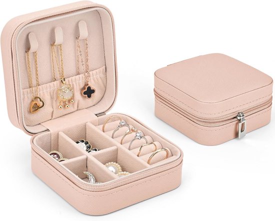Dajasan Sieradendoosje voor meisjes en dames, 2 etages, fluweel