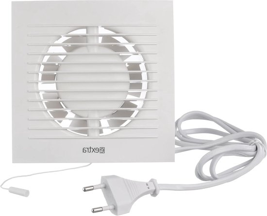 Zwarte 100 mm stille afvoerventilator - 10 W - 95 m³/u - raamventilator Zwarte 100 mm stille afvoerventilator - 10 W - 95 m³/u - raamventilator