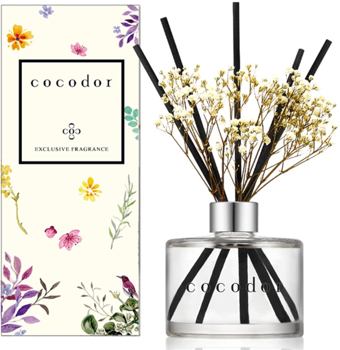 Cocodor Geurstokjes met witte droogbloemen White Musk - 200 ml