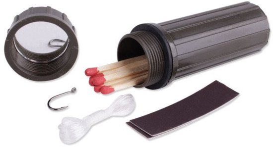 Fox Outdoor - waterdichte hiking box, rond, legergroen