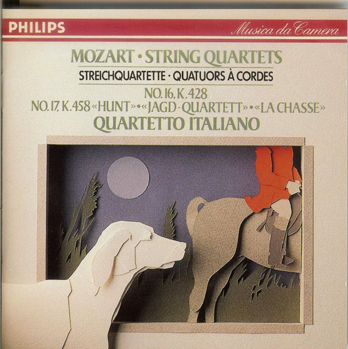 Mozart - Quartetto Italiano - String Quartets No. 16 K. 428, No. 17 K. 458 "Hunt" (CD)