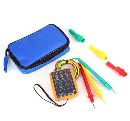 PeakTech 3 fasen draairichtingindicator/draaiveltester met LCD-scherm, 1 stuk, P 2530