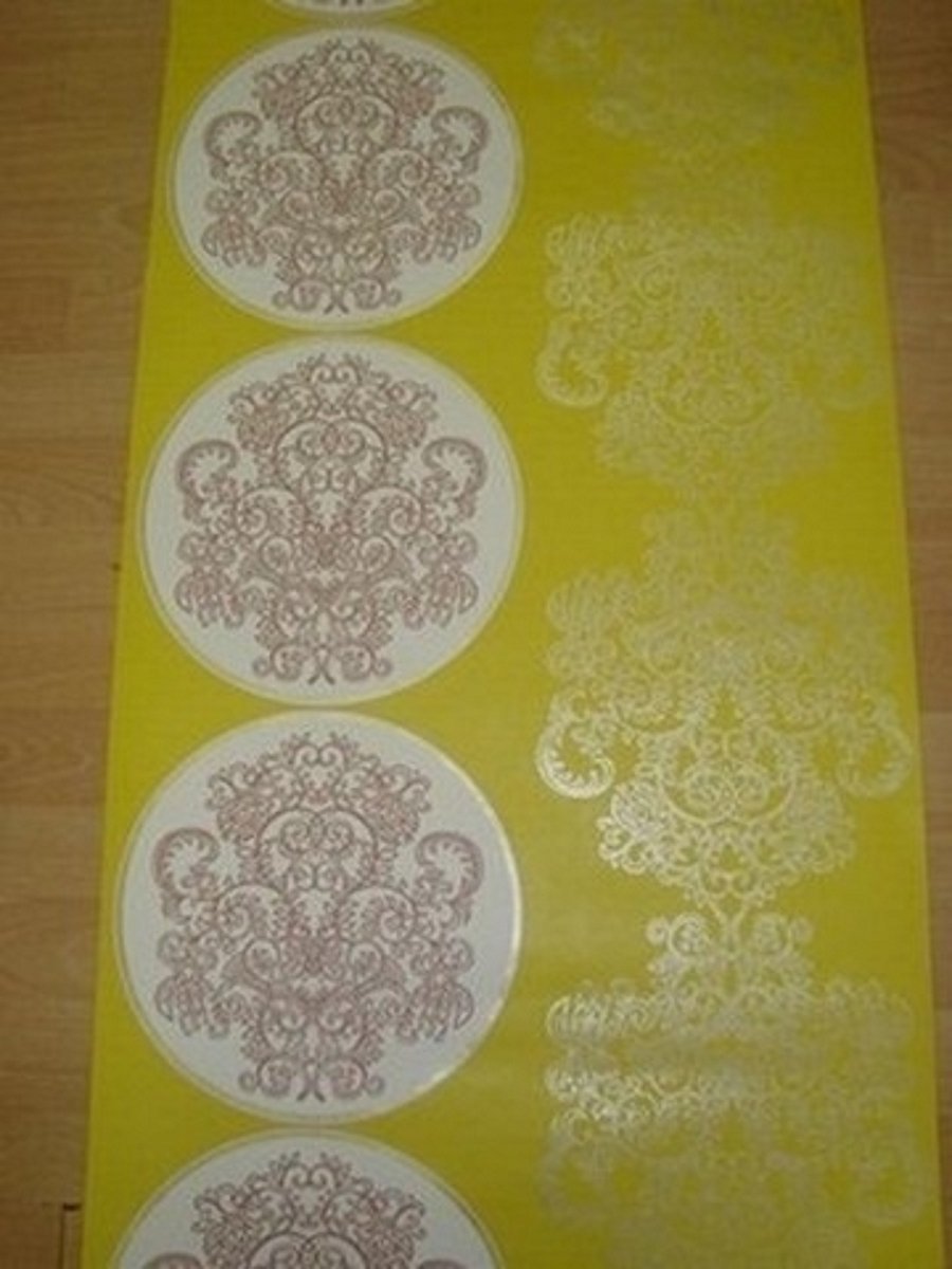 Retro behang lime groen 72382